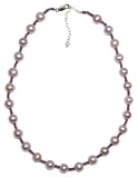 14k Gold Filled Pink Freshwater Cultured Pearls w/ Rhodolite Garnet Roundels Necklace, 18