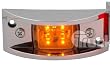 Truck-Lite LED Clearance & Marker Lamps with Chrome Bezel Yellow Lamp 2671A