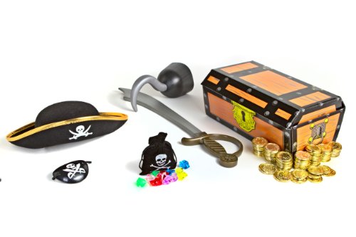 Sale!! Toy WorldÂ® 8 Piece Pirate Set This Set Includes 144 Gold Pirate Coins. 1 Cute Little Drawstr...