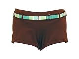 Jag Brown Boyleg Bikini Bottom w/ Striped Belt (Small)