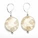 Round Natural Shell Dangle Earrings Fashion title=