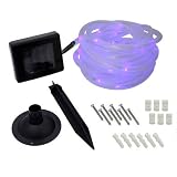 Solar Rope Tube String Light - 50 LED Purple Lights