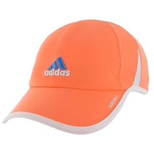 adidas Women's Adizero II Cap, Glow Orange/White/Solar Blue, One Size