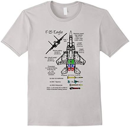 Men's F15 Eagle T shirt 2XL Silver