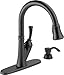 Read Delta 19949-RBSD-DST Savile Single Handle Pull-Down Kitchen Faucet with Soap Dispenser, Venetian Bronze Details Delta 19949-RBSD-DST Savile Single Handle Pull-Down Kitchen Faucet with Soap Dispenser, Venetian Bronze