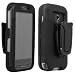 Faux Lambskin Leather Cover with Nylon Grips, Detachable Ratcheting 360&Acirc;&deg; Belt Clip for HTC Touch Pro2 with T-Mobile