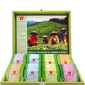 Wissotzky Green Tea Chest, Assorted Tea Collection w/ 80 Assorted Green Teas