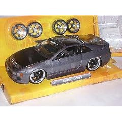 NISSAN 300ZX 300 ZX GRAU TUNING EXTRA REIFEN ZUBEH�R 1/24 JADA JADATOYS MODELLAUTO MODELL AUTO