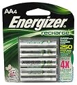 New Energizer Rechargeable Nimh AA Batteries Per 4 For High-Drain Or Frequently-Used Devices