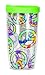 Spoontiques Peace Sign 16-Ounce Insulated Tumbler - Great for Hot or Cold Drinks - No Sweat double walled plastic Cup
