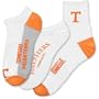 For Bare Feet 3 Pack Socks Tennessee Volunteers Mens Large
