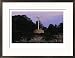 A Naval Monument and Graves of Lost Soldiers in a National Cemetery Architecture Framed Photographic Poster Print by Ira Block, 29x21