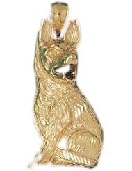Dazzlers Solid 14k Gold German Shepherd Dog Charm Pendant Available in three colors from jewelsberry (weights: 12.2 grams only)