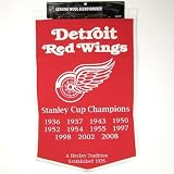DETROIT RED WINGS WOOL CHAMPIONSHIP HOCKEY BANNER!