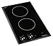 Contoure® 2 Burner Ceramic Cooktop, Designer Series built-in cooktop, smooth black glass with stylish beveled edge, 240v. Powerful 2400 watts on 10 amp. UL