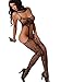 Stjubileens Sexy Womens See Through Open Crotch Fishnet Crotchless Bodystocking Black