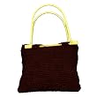 EXP Handcrafted Hemp and Bamboo Purse, Burgundy