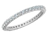 Anniversary Ring: 1/2 Carat (ctw) in 14K White Gold Eternity Diamond Wedding Band