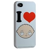 Family Guy FG1-23 Hard Case for iPhone 4 & 4S - 1 Pack - Retail Packaging - I Heart Stewie