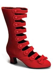 Women's 2 1/2 Inch Heel 8 Strap Velvet Calf Boot