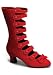 Women's 2 1/2 Inch Heel 8 Strap Velvet Calf Boot