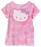 Hello Kitty Girls 2-6x Short Sleeve Crown Sub Tee,Pink,4