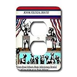 Londons Times Funny Cow Cartoons - And You re No Bessie Holstein Bovine Debates - Light Switch Covers - 2 plug outlet cover