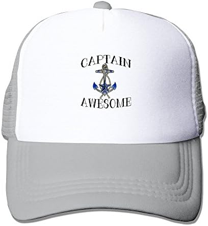 Custom Made Adult Unisex Captain Awesome 100% Nylon Mesh Caps One Size Fits Most Adjustable Baseball Cap