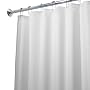 InterDesign Fabric Waterproof Shower Curtain Liner, White