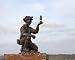 A Statue of a British Coal Miner. - 24W x 19H - Peel and Stick Wall Decal by Wallmonkeys