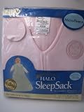 Halo SleepSack Wearable Blanket, Micro-fleece, Pink Embossed Dot, Medium