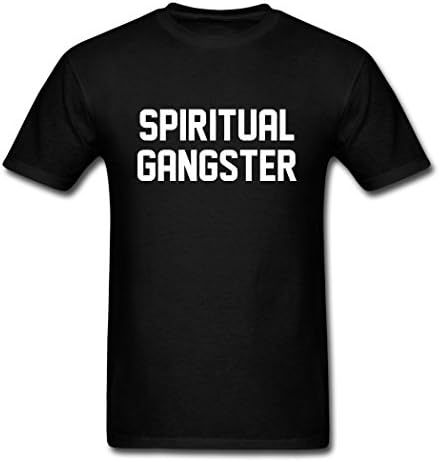 CRAZYDIY Custom Printed Men's Spiritual Gangster T-Shirts black Medium