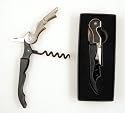 Double Hinged Waiter Style Corkscrew - Black