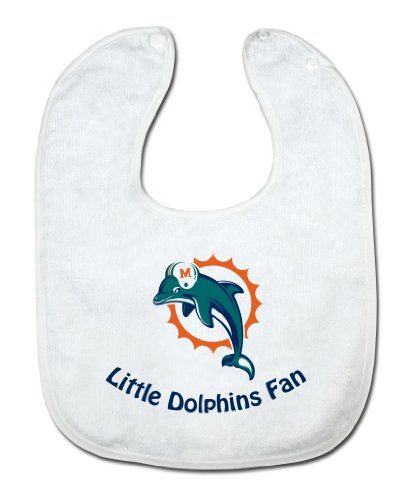 NFL Miami Dolphins White Snap Bib with Team Logo