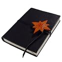 ROSA DEI VENTI - Italian Leather Journal with Compass Accent, Leather Strap Closure