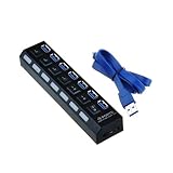 VicTsing Portable USB 3.0 Hub 7-Port Bus-Powered with Detachable 1.5ft USB Data Cable - SuperSpeed