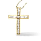 1ct tw cross pendant