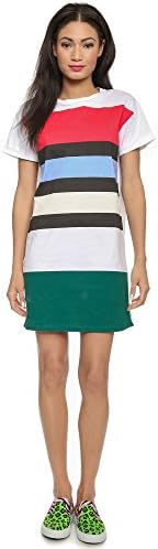 Etre Cecile Women's Big Stripe Oversized Dress, White, Large