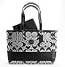 Coach Signature Stripe Baby Diaper Multifunfunction Laptop Bag Purse Tote 15188 Black White