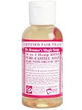 Organic Castile Liquid Soap Rose Dr. Bronner's 2 oz Liquid