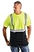 Classic Black Bottom T-Shirt Wicking Birdseye Hi-Viz Safety Shirt - XL-YELLOW-