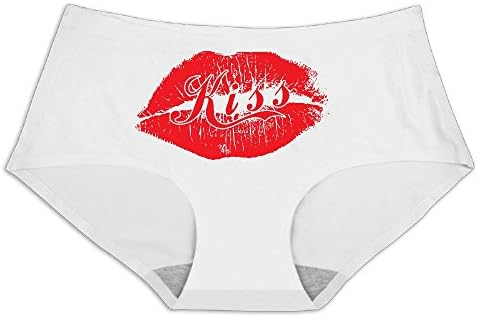 Red Lipstick Sexy Red Lips Kiss Womens Ice Silk Soft Stretch Underwear