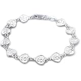 Sterling Silver First-Kiss Small Heart Bracelet - 7