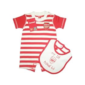 Arsenal Football Club Boys Romper and Bib (0 - 3 Months)