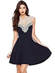 Sexy V-neck Cocktail Polyester Sleeveless Lace Wrap Homecoming Dress/Party Dress 
