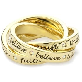 Disney Couture Tinker Belle 3-Piece Ring, Size 6