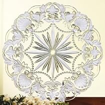 14" Diameter Fleur De Lis Glass Serving Platter