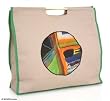 Cotton and silk handbag, 'Phases of the Moon'
