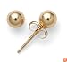14k Yellow Gold 4mm Ball Earrings