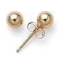 14k Yellow Gold 4mm Ball Earrings